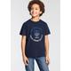 T-Shirt DELMAO "für Jungen" Gr. 140/146, blau (marine) Jungen Shirts T-Shirts