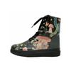 Schnürboots DOGO "Future Boots State Of Bliss Damen Boots / Female", Damen, Gr. 38, Normalschaft, orange (schwarz, orange), Lederimitat, Schuhe, Vegan