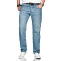 Comfort-fit-Jeans ALESSANDRO SALVARINI "ASMarco" Gr. W42 L36, Länge 36, blau (as200, hellblau) Herren Jeans Comfort Fit