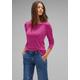 T-Shirt STREET ONE Gr. 46, pink (bright cozy pink) Damen Shirts Jersey