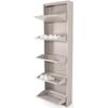 Schuhschrank SPINDER DESIGN, grau (silky taupe), B:50cm H:169cm T:15cm, Metall, Schränke, Metall, Breite 50 cm