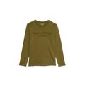 Langarmshirt MARC O'POLO "aus softem Bio-Baumwoll-Jersey" Gr. 164, grün Jungen Shirts Langarm