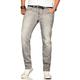 Stretch-Jeans ALESSANDRO SALVARINI "ASAngelo" Gr. W30 L34, Länge 34, grau (as, 174, hellgrau) Herren Jeans Stretch