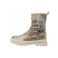 Stiefelette DOGO "Gisele Schnürstiefel Boots Red Fox Damen Stiefeletten", Damen, Gr. 38, Normalschaft, braun (beige, braun), Lederimitat, Schuhe, Handgefertigt