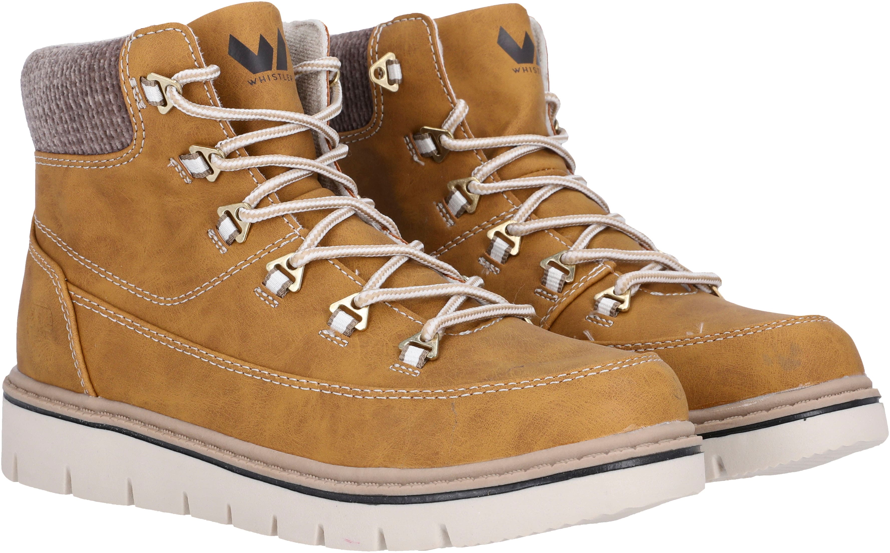 Winterboots WHISTLER "Naje W Boot", Damen, Gr. 39, gelb (wheat), Synthetik, Textil, Schuhe Winterboots, Winterstiefel, Schnürstiefel, Winterschuhe, Snowboots, gefüttert