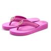 Badezehentrenner LASCANA, Damen, Gr. 42, pink, Obermaterial: 100% Textilmaterial. Decksohle: 100% Synthetik. Laufsohle: 100% Synthetik, unifarben, feminin, Schuhe Zehentrenner Dianette, Sandale, Pantolette, Badeschuh mit Ringapplikation "Italy" VEGAN