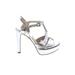 MICHAEL Michael Kors Heels: Silver Shoes - Women's Size 8 - Open Toe