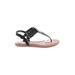Mia Sandals: Black Print Shoes - Women's Size 7 - Open Toe
