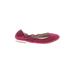 Sam Edelman Flats: Burgundy Print Shoes - Women's Size 7 1/2 - Round Toe