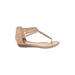 SugarFoot Sandals: Tan Solid Shoes - Kids Girl's Size 3