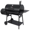 Arlmont & Co. Royal Gourmet 66" Barrel Charcoal Grill w/ Smoker 3 Piece Set Cast Iron in Black/Gray | 51.8 H x 65.94 W x 29.92 D in | Wayfair