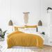The Tailor's Bed Weaver Cotton Waffle Comforter Set Polyester/Polyfill/Cotton in Yellow | Full Comforter + 2 Standard Shams | Wayfair