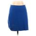 Express Casual Skirt: Blue Solid Bottoms - Women's Size Medium