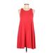 Hollister Casual Dress - A-Line: Orange Solid Dresses - Women's Size Medium