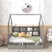 SILLYLIFE Full/Double Storage Standard Bed Wood in Gray | 74.4 H x 57.6 W x 77.5 D in | Wayfair JueQi1411