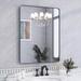 Ebern Designs Filleted Corner Wall Mounted Mirror, Bathroom Mirror Vanity Wall Mirror w/ Frame in Black | 24 H x 32 W x 2.75 D in | Wayfair