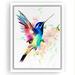 Winston Porter Rainbow Hummingbird by Suren Nersisyan Modern Wall Art Decor - Floating Canvas Frame Canvas, Glass | 30 H x 0.75 D in | Wayfair