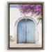 Ebern Designs Greek Door by Sisi & Seb Modern Wall Art Decor - Floating Canvas Frame Canvas, Glass in White | 36 H x 24 W x 0.75 D in | Wayfair