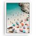 Dovecove A Day At The Beach By Gal Design Modern Wall Art Decor - Floating Canvas Frame Canvas, Glass | 12 H x 16 W x 0.75 D in | Wayfair