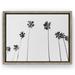 Bayou Breeze Black & White Palms By Gal Design Modern Wall Art Decor - Floating Canvas Frame Canvas, Glass | 16 H x 20 W x 0.75 D in | Wayfair