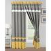 Red Barrel Studio® Arinjay Polyester Room Darkening Curtain Pair 84.0 H x 60.0 W in orange/gray/yellowPolyester in Yellow/Gray/White | Wayfair