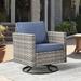 Latitude Run® Outdoor Bobia Rocking Wicker Chair w/ Cushions in Gray | 29.13 H x 27.95 W x 28.15 D in | Wayfair 28B0926F7D1E4F4982BFF9D751FF44CD