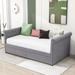Red Barrel Studio® Arvis Twin Daybed Upholstered/Velvet in Gray | 33 H x 45 W x 80 D in | Wayfair 5863FD03B60F44569865E62CF815F08D