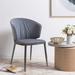 George Oliver Juieta Polyurethane Metal Side Chair Dining Chair Upholstered/Metal in Blue | 31.5 H x 20.5 W x 23.6 D in | Wayfair