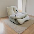 Orren Ellis Whitmarsh Wide Rocker Lounge Chair Faux Leather in White | 38.2 H x 45.28 W x 39.37 D in | Wayfair Recliners