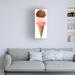 Ebern Designs Ice Cream Cone 3 Scoops On Canvas by RetroPlanet Canvas Art Canvas in Brown/Pink | 8 H x 19 W x 2 D in | Wayfair