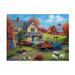 August Grove® Harvest Time On The Farm On Canvas by John Zaccheo Print Metal in Black/Blue/Brown | 24 H x 32 W x 2 D in | Wayfair
