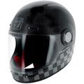 Helstons Course Full Face Carbon Helm, schwarz-weiss, Größe XS