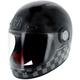 Helstons Course Full Face Carbon Helm, schwarz-weiss, Größe 2XL