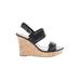 Unisa Wedges: Black Solid Shoes - Women's Size 8 1/2 - Open Toe