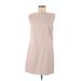 BB Dakota Casual Dress - Shift: Tan Solid Dresses - New - Women's Size Medium