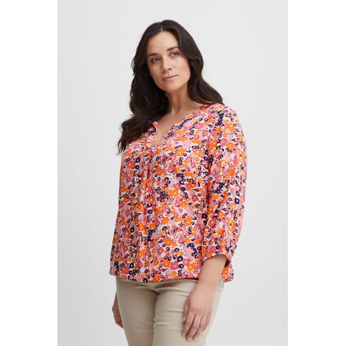 „Langarmbluse FRANSA „“Fransa FPMERLA BL 1″“ Gr. 50, rosa (camellia rose aop ms23 donuts) Damen Blusen“