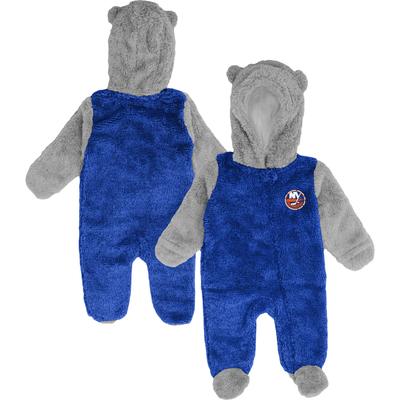 Royal New York Islanders Game Nap Teddy Fleece Wimpelkette mit durchgehendem Reißverschluss für Neugeborene und Kleinkinder Image