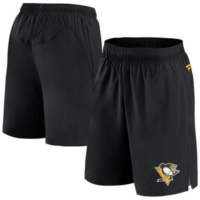 Schwarze Pittsburgh Penguins Authentic Pro Tech-Shorts mit Fanatics-Logo für Herren Image