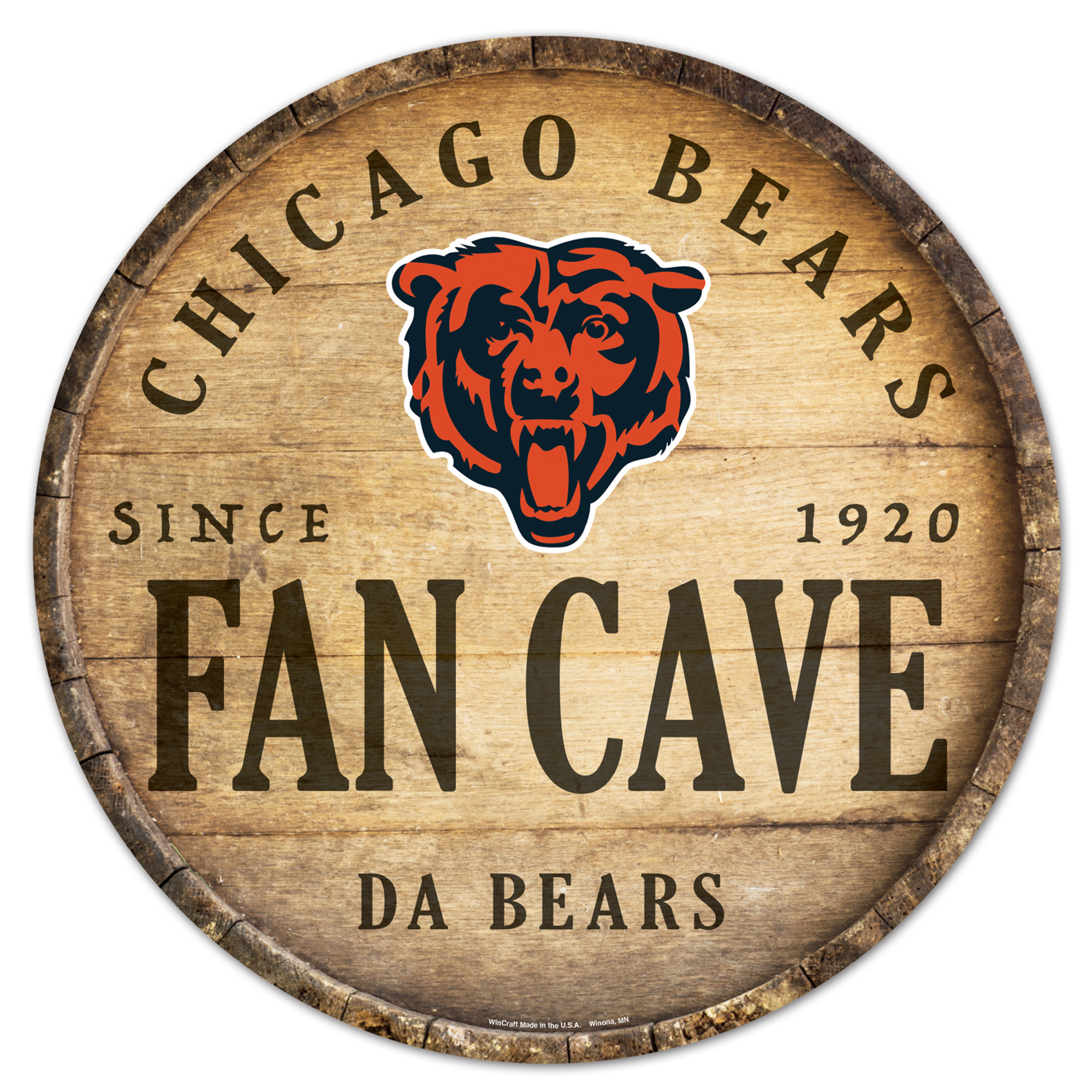 Chicago Bears 35,6 cm rundes Holzschild Image