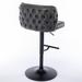 Swivel Barstools Adjusatble Seat Height, Modern PU Upholstered Bar Stools with the whole Back Tufted - N/A