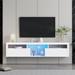 Modern Simple TV Cabinet，2 Storage Cabinet with Open Shelves