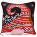 18" x 18" Holiday Reversible Decorative Throw Pillow with Welt