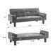 71.65" Convertible Recliner Sofa, Folding Futon Sleeper Sofa Bed