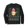 Saxophon Gnome Ugly Christmas Sweater Saxophon Ugly Xmas Langarmshirt