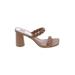 Dolce Vita Mule/Clog: Slip-on Chunky Heel Bohemian Ivory Solid Shoes - Women's Size 9 1/2 - Open Toe