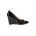 Banana Republic Wedges: Black Print Shoes - Women's Size 9 - Almond Toe