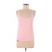 Nike Active Tank Top: Pink Color Block Activewear - Women's Size Medium