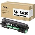 1-Pack 407507 High Yield Toner Cartridge - OnwarSP 6430 Black Toner Cartridge Replacement for Ricoh SP 6430DN Printe SP 6430 Toner