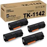 TK-1142 1T02ML0US0 Toner Cartridge Replacement for Kyocera ECOSYS M2035dn M2535dn FS-1035MFP FS-1135MFP Toner Kit Printer (4 Pack Black)