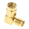 MANNYA SMA Male To SMA Female Right Angle 90 Degrees RF Coaxial Connector Adapter